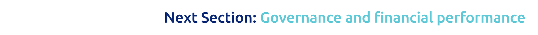 Next Section: Governance and financial performance